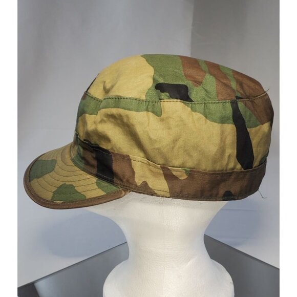 US Military Army Camouflage Pattern Baseball Caps Hat Men's 7 1/8 Woodland Camo - Picture 2 of 5